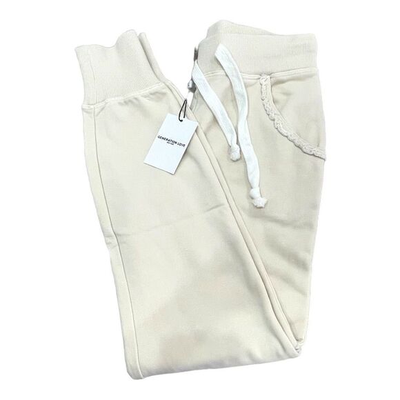 GENERATION LOVE Women’s Astra Ruffle Pant Jogger Cream XXS NWT - Picture 8 of 8